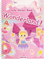 Jelly Sticker Books for Toddlers 2-4 Travel Essentials, Reusable Sticker Book + 8 Scenes + 2 Matching Games + 51 Large Princess Stickers for 1-3 Toddler Activities (Wonderland)