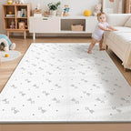 Baby Foam Play Mat-72”x 48” Baby Playmat,6-Piece Interlocking Foam Floor Tiles,Puzzle Mat for Infants and Toddlers,Waterproof,Non Toxic Play Mat for Tummy Time Mat(Arrow)