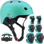 Adjustable Kids Helmet with Knee Pad, Elbow Pads & Wrist Guards - Toddler Bike Helmets for Ages 3-5, 5-8, 8-14 Years - Perfect for Skating, Biking, Cycling, and Skateboard - for Boys and Girls