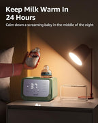 Baby Bottle Warmer, Grownsy 8-in-1 Fast Milk Warmer with Timer Breastmilk or Formula, Fits 2 Bottles, Accurate Temperature Control, with Defrost, Sterili-zing, Keep, Heat Baby Food Jars Function