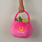 Personalization Universe Jack-o'-Lantern Embroidered Plush Halloween Treat Bag, Candy Bag, Perfect for Trick or Treating