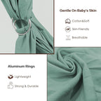 Baby Wrap Ring Sling 7-35 lbs, Baby Sling Carrier for Newborn, Toddler, Infant Holder, Lightweight Baby Carrier Wraps, Green