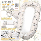 Baby Lounger | Organic Cotton Infant Lounger | Reversible, Adjustable & Portable Floor Lounger | Soft, Breathable, Washable Cover