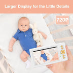 Baby Monitor No WiFi, 5" 720P HD Screen Baby Monitor with Camera and Audio with 30hrs Long Battery Life, Baby Camera Monitor Two-Way Talk, VOX, Infrared Night Vision, Temperature Monitoring