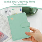 Melsbrinna Rfid Passport Holder for Travel women/Men, Cute Passport Wallet Rfid Blocking Card Slots, Rfid Passport Cover/CaseTravel Wallet, Passport Book Holder (1, Green4)