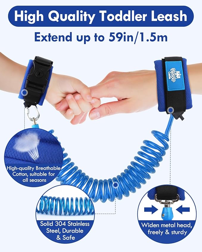 Lehoo Castle Toddler Leash, Toddler Harness with Leash with Anti Lost Wrist Link for Kids, Baby Leash with Key, Kids Leashes for Boys