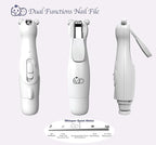 Royal Angels Rechargeable Baby Nail Clippers 20 in 1, Safe Electric Nail Trimmer, Baby Nail Kit, Additional Replacements, Newborn Toddler Toes and Fingernails, Trim and Polish (Rechargeable, Snow)