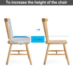 Kalawen Upgraded 2Pcs PU Washable Straps Safety Buckle Toddler Booster Seat for Kitchen Chair, Portable Travel