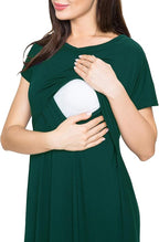 Smallshow Women's Maternity Nursing Dresses Split Long Dress for Breastfeeding