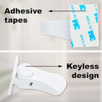 Child Proof Door Lever Lock(6 Pack) - Baby Proofing Door Handle Lock, 3M Adhesive & No DrillingNeed, Minimalist Design, Child Safety Door Handle Locks