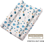 Personalized Baby Crib Bedding Set, Custom Name Aircraft Theme Nursery Bedding Set 3 Pcs, Baby Blanket Fitted Crib Sheet Changing Pad Cover, Personalized Nursery Decor Gift for Newborns Boys