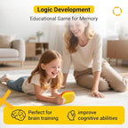 4-in-1 Handheld Tic Tac Toe Game Portable Electronic Board Games for Kids & Adults, Travel Fun & Memory Growth Gift, Orange