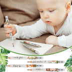 Tinlade 60 Pcs Wooden Animal Baby Shower Golf Pencils with Erasers Small Kids Sharpened Mini Pencils for School in Bloom Baby Shower Supplies