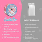 Cookie Box Crochet Kit for Beginners - Learn to Craft Amigurumi Stuffed Animals - Knitting Gift for Kids and Adults - Beginner-Friendly Yarn - Stitch-by-Stitch Video Tutorial - Bunny Lola