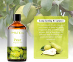 PHATOIL 3.38FL.OZ Pear Fragrance Oils for Aromatherapy, Essential Oils for Diffusers for Home, Perfect for Diffuser, Yoga, Skin Care, DIY Candle and Soap Making - 100ml