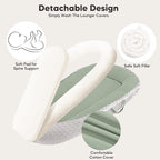 Baby Lounger - Infant Lounger Pillow for Newborn 0-24 Months, Soft, Breathable & Portable Baby Lounger Pillow for Boys & Girls, Cozy Baby Floor Seat for Home & Travel (Green)