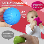 Montessori Toys for Babies 3 Months+, Baby Balls 3 to 12 Month for Babies & Toddlers 3M+, Textured Multi Ball Set Colorful & Soft Squeezy Sensory Toys. Stress Relief Balls for Infant (4 Pack)