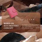 ALLIVE Rfid Passport Holder for Travel, Women, Rfid Passport Cover Wallet, Genuine Leather Passport Holder for Travel with AirTag Hidden, Airport Essentials, Travel Gifts (Rose Pink)