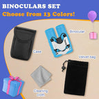 Obuby Real Binoculars for Kids Gifts for 3-12 Years Boys Girls 8x21 High-Resolution Optics Compact Toy Binocular for Bird Watching,Travel, Camping