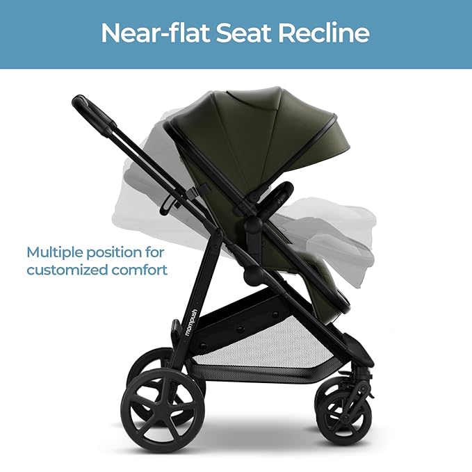 Mompush Wiz 2 in 1 Baby Stroller with Bassinet Mode, Convertible Infant Stroller for Newborn and Toddler with Reversible Seat and Large UPF 50+ Canopy