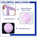 140pcs Makani Purple Round Balloons Different Sizes 18 12 10 5 Inch Latex Balloons for Arch Decoration Party Balloon Kit for Graduation Birthday Party Wedding Balloon Baby Shower Decoration