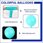 140pcs Cyan Blue Round Balloons Different Sizes 18 12 10 5 Inch Latex Balloons for Arch Decoration Party Balloon Kit for Graduation Birthday Party Wedding Balloon Baby Shower Decoration