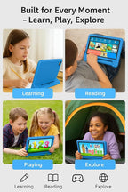 10.1" Kids Tablet Android 14 | 64GB Octa-Core 8GB RAM | Shockproof Case & Parental Control | 12H Fast Charge | HD Display w/Google Kids Space & Educational Apps | WiFi 6/Bluetooth/GPS | Ages 3-12