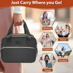 PIIOSER Breastmilk Cooler Bag with Ice Pack, Fits 6 Baby Bottles Up to 9 Ounce, Insulated Bottle Travel Bags with Shoulder Strap-Wearable Breast Pump Carrying Case for Nursing & Working Moms