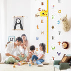 Kids Growth Chart Height Measure Wall Decal Animal Alphabet Stickers Giraffe Design Removable Wall Decorations
