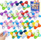 24 PCS Pop Fidget Spinners - Colorful Party Favors for Kids - Sensory Toys for Stress Relief and Anxiety - Classroom Prizes,Goodie Bag Stuffers,Birthday Gifts