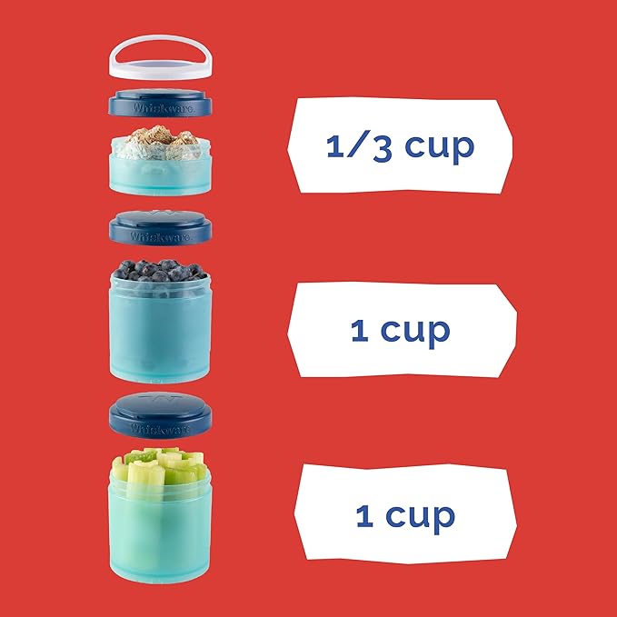 Whiskware Spider-Man Team Spidey Stackable Snack Containers for Babies, Kids, and Toddlers, 3 Stackable Snack Cups for School or Travel, Cupholder Friendly, Miles Morales