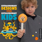 Bentoheaven Kids Travel Utensils with Case, Food-Grade Stainless Steel & BPA-Free Plastic, Travel Cutlery Set, Dishwasher Safe Fork, Spoon & Case, Reusable Flatware, Silverware for Kids (Octopus)