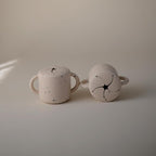 mushie Silicone Snack Cup | Spill Proof Food Container for Toddler and Baby (Vanilla Confetti)