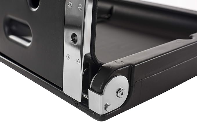 Foundations Ultra Horizontal Wall Mounted Baby Diaper Changing Station, Oversized Changing Surface, Plastic with Heavy Duty Stainless Steel Hinge - Black (200-EH-02)