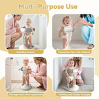 Baby Shower Stand, Ergonomic Baby Standing Bath Support with Anti-Slip Base, Adjustable Toddler Shower Stand with Backrest Foldable Bath Tower Shower for Toddlers
