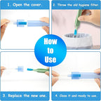 100-Pack of Premium Nasal Aspirator Hygiene Sponges, Replacement for Nosefrida Nasal Aspirator Filters, BPA, Phthalate & Latex-Free (100 Count +Tweezer)