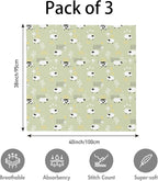 Muslin Swaddle Blankets for Newborn, 3 Pack Breathable Soft Receiving Blanket, Large 38 x 40 inches Swaddle Wrap Burping Clothes Diapers, Essentials Infant Shower Items, Toddler Gift (Cute Farm)