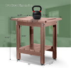 HDPE Shower Bench Seat Capacity 300LB, Waterproof Bathroom Stool with Side Carry Holes, Compact 16.8" L Design, Non-Slip Shower Seat for Elderly, Shaving Legs & Spa - Indoor/Outdoor Use(Brown)