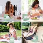Baby Wipes Dispenser, Wipe Holder for Baby & Adult,Keeps Wet Tissue Fresh, Non-Slip Wipes Case, Flushable Wipe Container with Sealing Design Lid