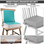Kalawen Toddler Booster Seat for Dining Table, Upgraded 2Pcs PU Washable Straps Safety Buckle Kids Booster Seat for Table, Portable Travel Increasing Cushion for Chair
