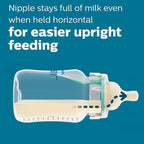 Philips Avent Anti-Colic Baby Bottle with AirFree Vent, 9oz, with Flow 2 Nipples, 1m+, 4pk, Clear, SCY703/04