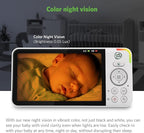 LeapFrog LF925HD Baby Monitor with Camera and Audio,1080p WiFi Remote Access Baby Monitor, 360° Pan & Tilt Camera, 8X Zoom, 5” 720p HD Display, Color Night Light &Vision, Two-Way Talk