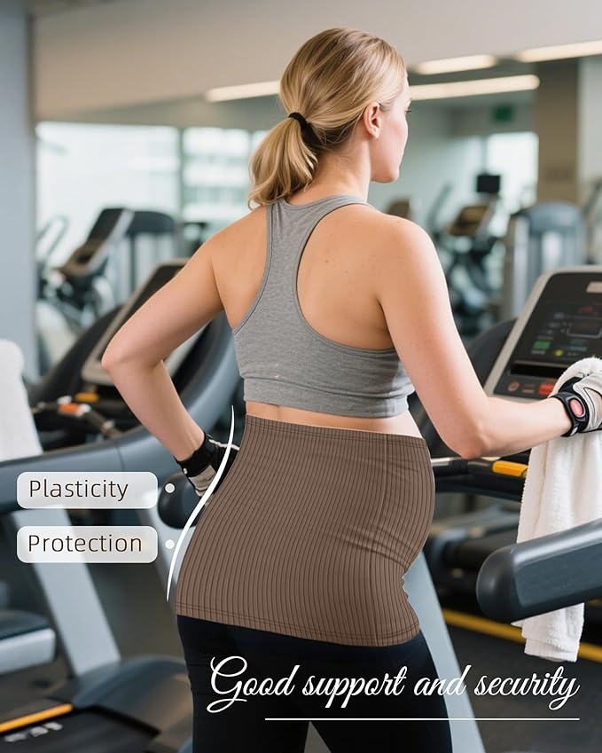 3 Pack Maternity Belly Bands for Pregnant Women Cotton Stretch Ribbed Pregnancy Support Belt Pants Extender