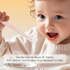 Silicone Baby Spoons for Baby Led Weaning, Spoons with Storage Box，Feeding Spoons for First Stage Baby Dishwasher Safe (pink)