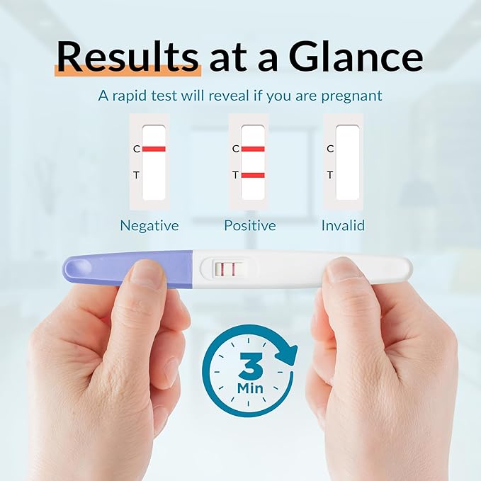 GetTested 3-in-1 Early Pregnancy Test Kit, Rapid at-Home Test Results Up to 6 Days Sooner for Confident, Private Detection, Accurate and Easy Use, No Lab Visits Required