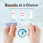 GetTested 3-in-1 Early Pregnancy Test Kit, Rapid at-Home Test Results Up to 6 Days Sooner for Confident, Private Detection, Accurate and Easy Use, No Lab Visits Required