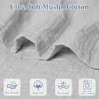 Hooyax Muslin Baby Lounger Cover Soft Organic Cotton Slipcover Fits Newborn Lounger for Baby Boys and Girls (Light Gray)