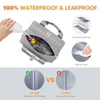 PIIOSER Breastmilk Cooler Bag with Ice Pack, Compatible with Wearable Breast Pumps & Accessories - Portable Pumps Carrying Case for Nursing & Working Moms (Grey-Small)