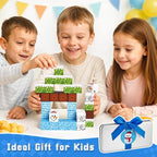 3 otters 32PCS Magnetic Blocks, STEM Toys for Kids Travel Magnetic Tiles with Storage Box for Kids Party Birthday Gift (Winter)