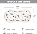1 Pack Muslin Burp Cloths Boxer Dogs White Cotton Baby Burp Cloths Ultra Absorbent Soft Burping Cloth Washcloths for Newborn Baby Boys Girls 22x11 Inch